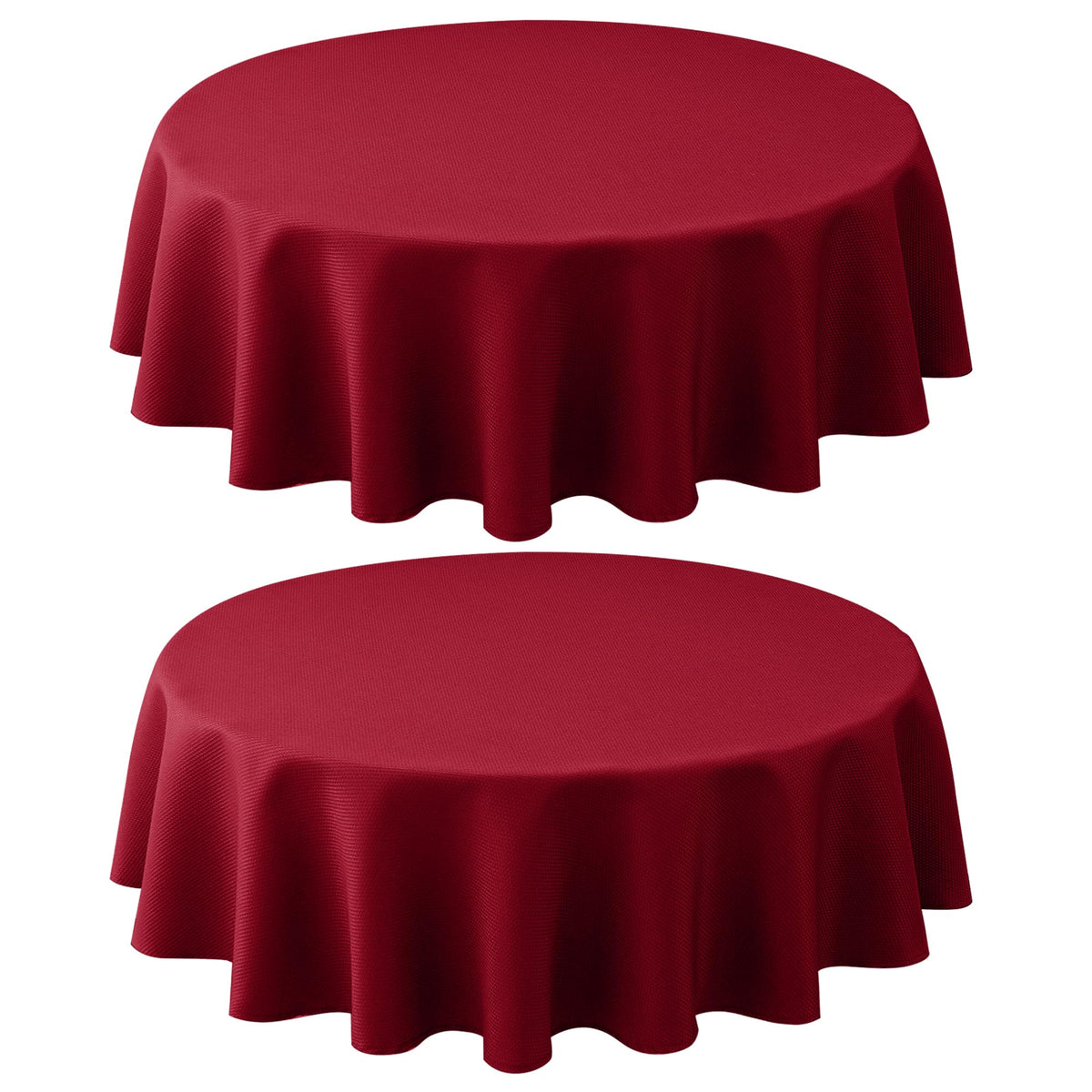 Textured Square Black Tablecloth-Fabric Spillproof Card Table Cloths 54x54"