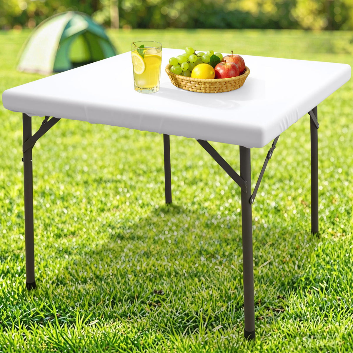 homing Rectangle Table Cloth Cover 6 Foot Black Elastic Fitted Tablecloth