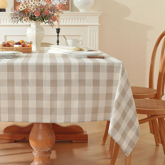 Gingham Tablecloths Rectangular Washable Picnic Table Cover 55”x 70”