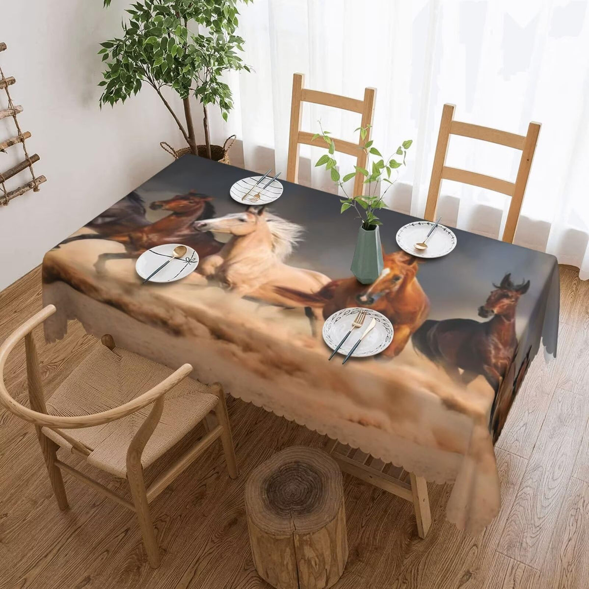 African Women Dancers Rectangle Tablecloth Home Decor 54x72 Inch