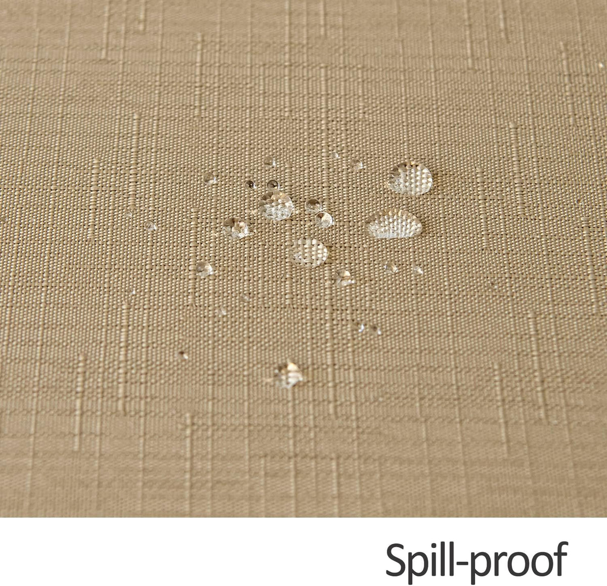 maxmill Rectangle Slubby Textured Tablecloth Waterproof Spillproof Wrinkle Free Table Cloth, Kitchen Dining Tabletop Decoration, Fabric Table Cover for Holiday Dinner Parties, 52 x 70 Inch, Beige