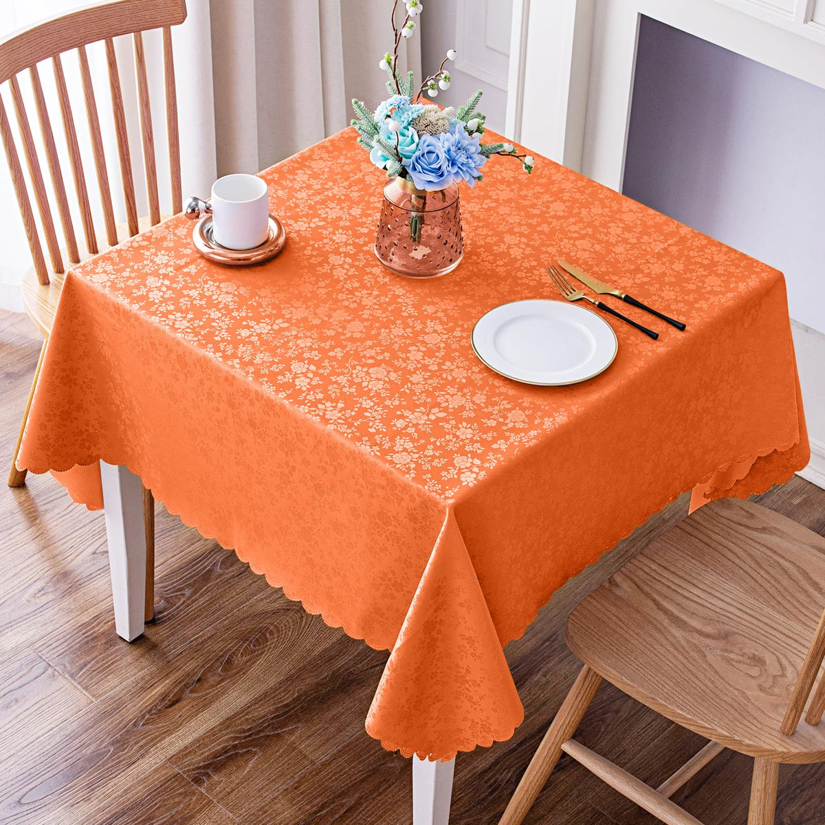 Smiry Rectangle Waterproof Heavy Duty Vinyl Tablecloths, 52 x 70 Inch