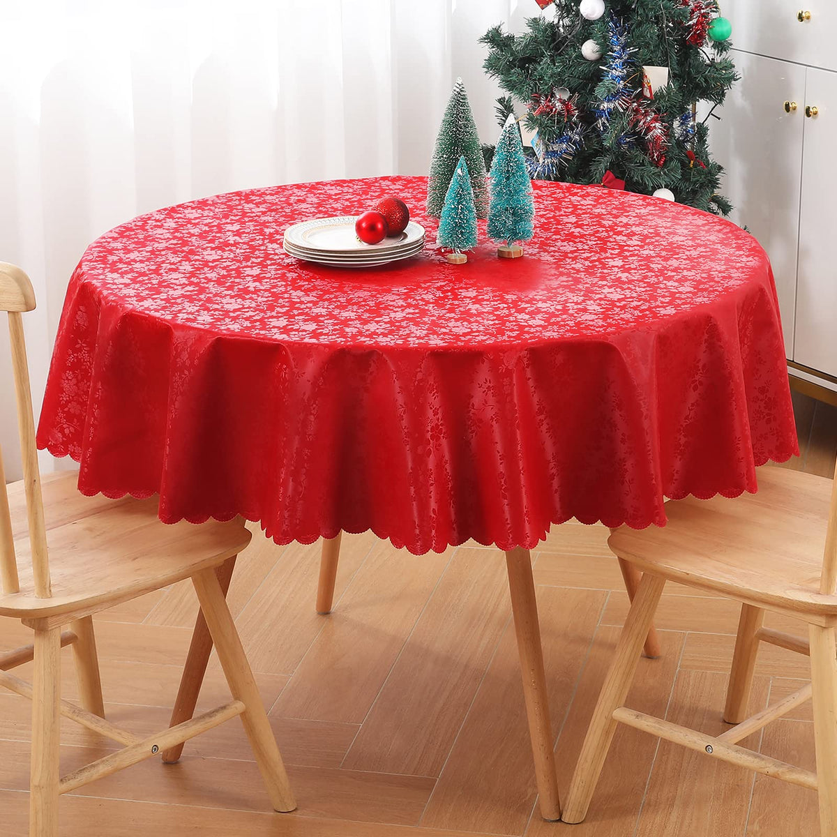 Smiry Rectangle Waterproof Heavy Duty Vinyl Tablecloths, 52 x 70 Inch