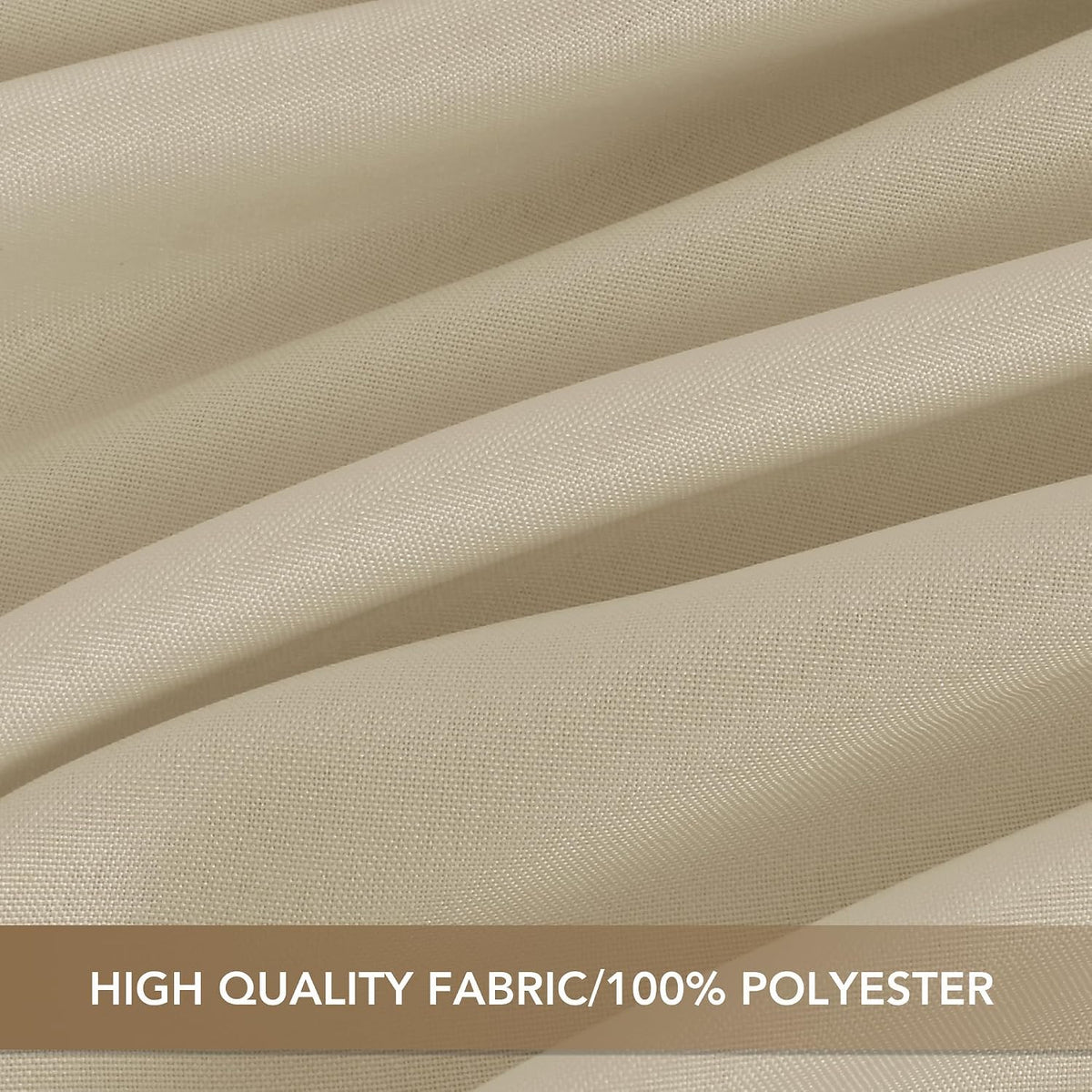 sancua Natural Square Tablecloth 54x54 Inch Fabric Card Table Cloth, 2 Pack