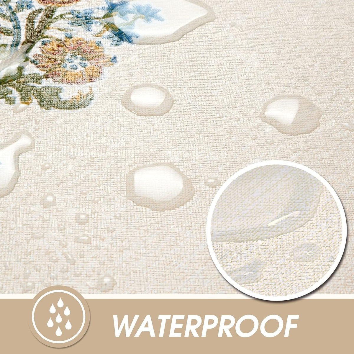 AIRCOWRIE Waterproof Rectangle Vinyl Tablecloths 108x54 Inch