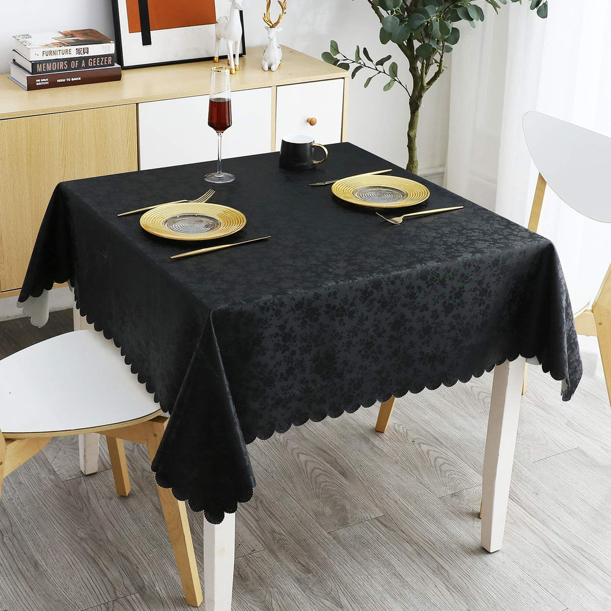 Smiry Rectangle Waterproof Heavy Duty Vinyl Tablecloths, 52 x 70 Inch