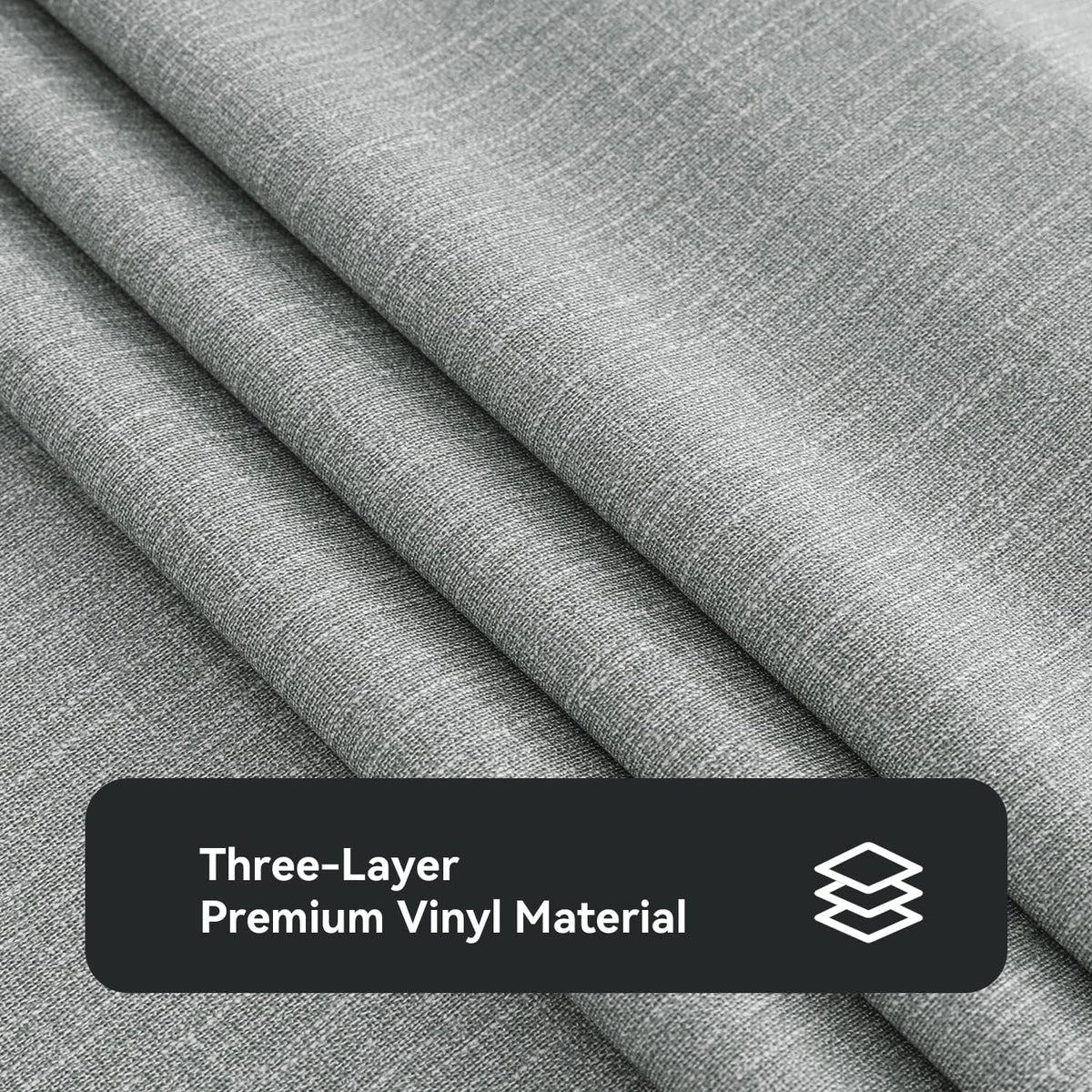 Romanstile Waterproof Vinyl Tablecloth Rectangle, 54 x 78 Inch, Light Grey