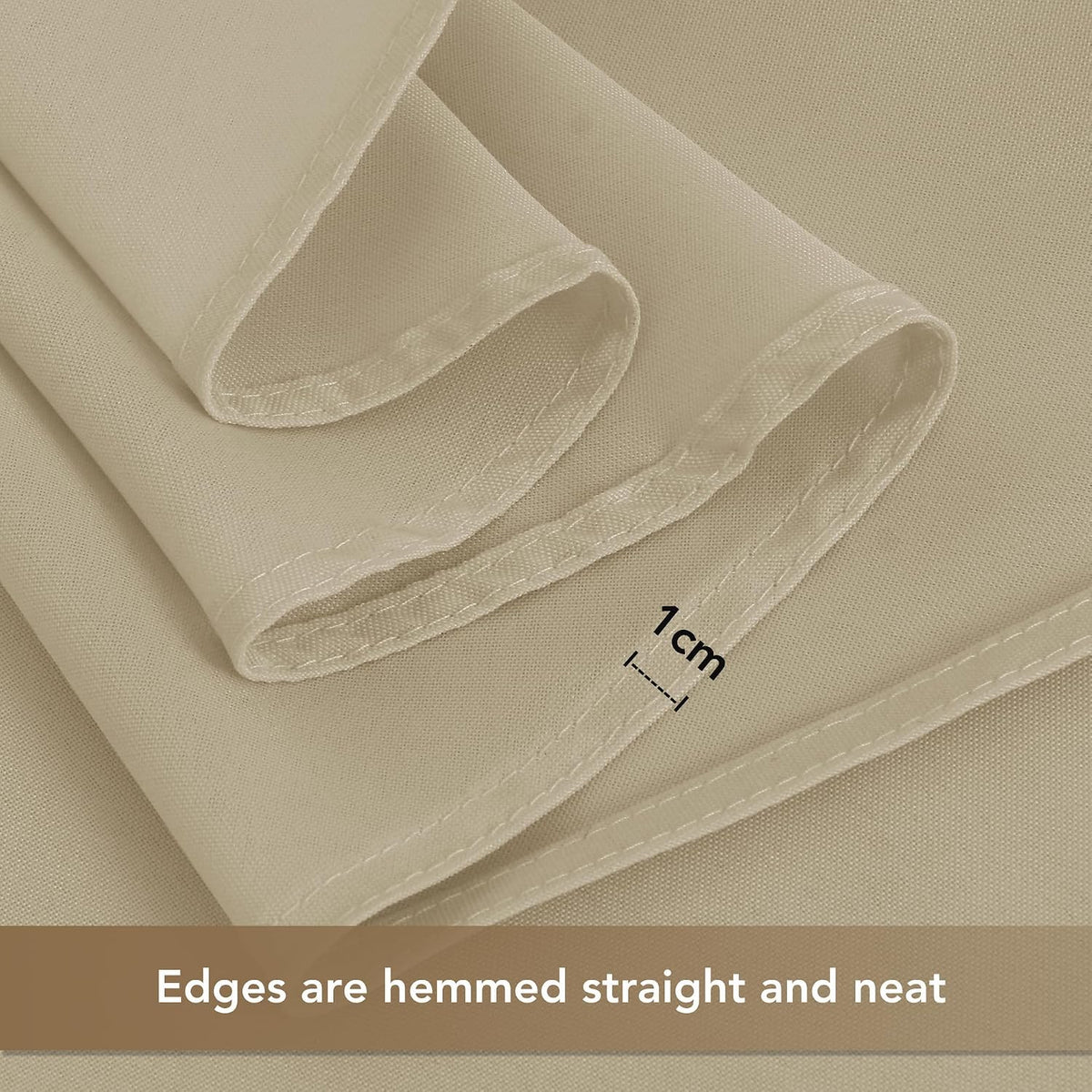 sancua Natural Square Tablecloth 54x54 Inch Fabric Card Table Cloth, 2 Pack