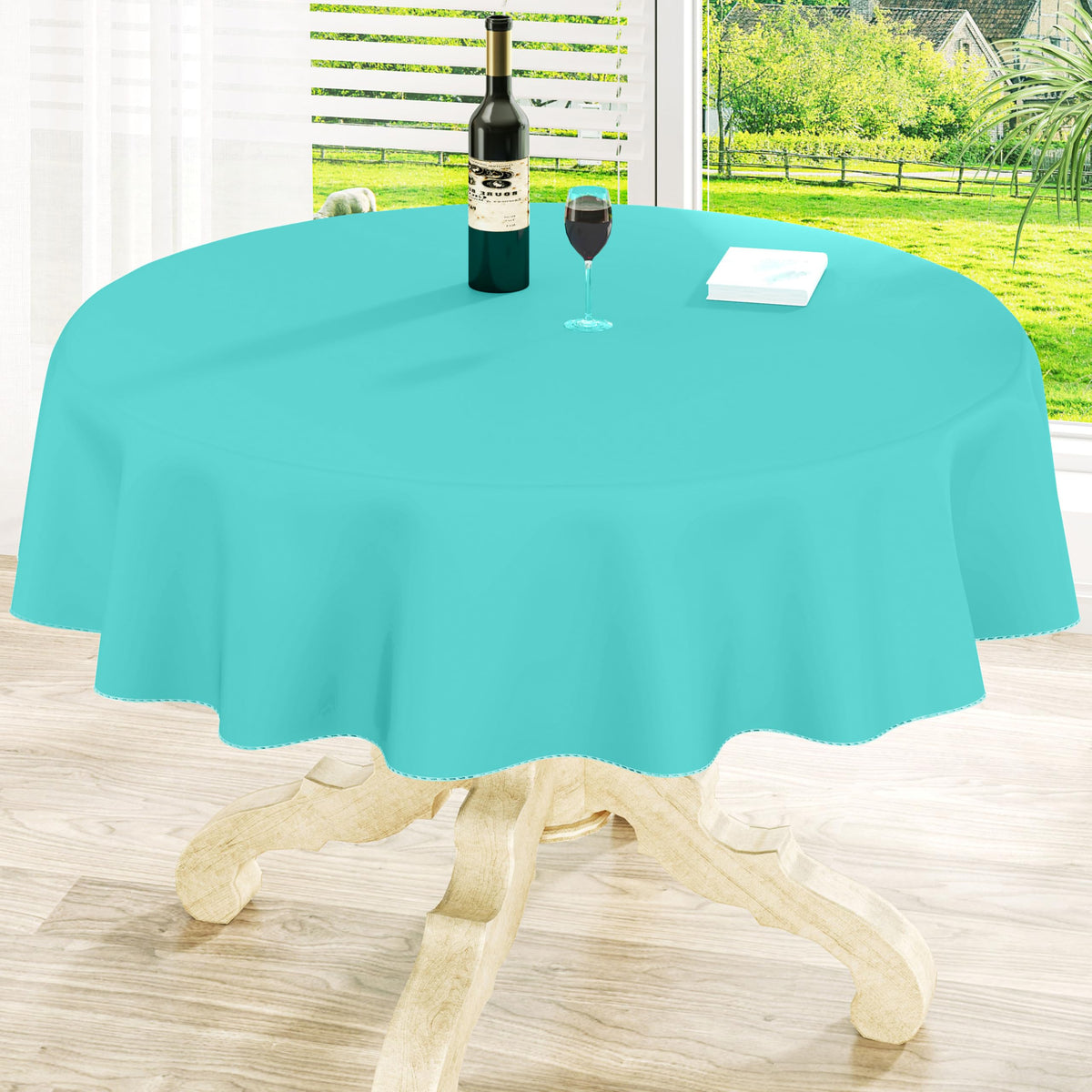 homing Rectangle Black Vinyl Waterproof Tablecloth with Flannel Backed