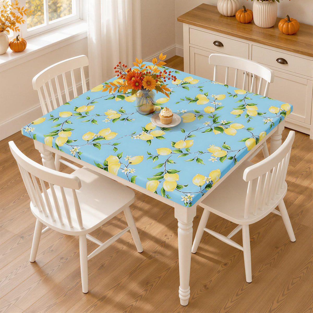 Smiry Rectangle Table Cloth, Waterproof Plastic Table Cover for 6FT Tables