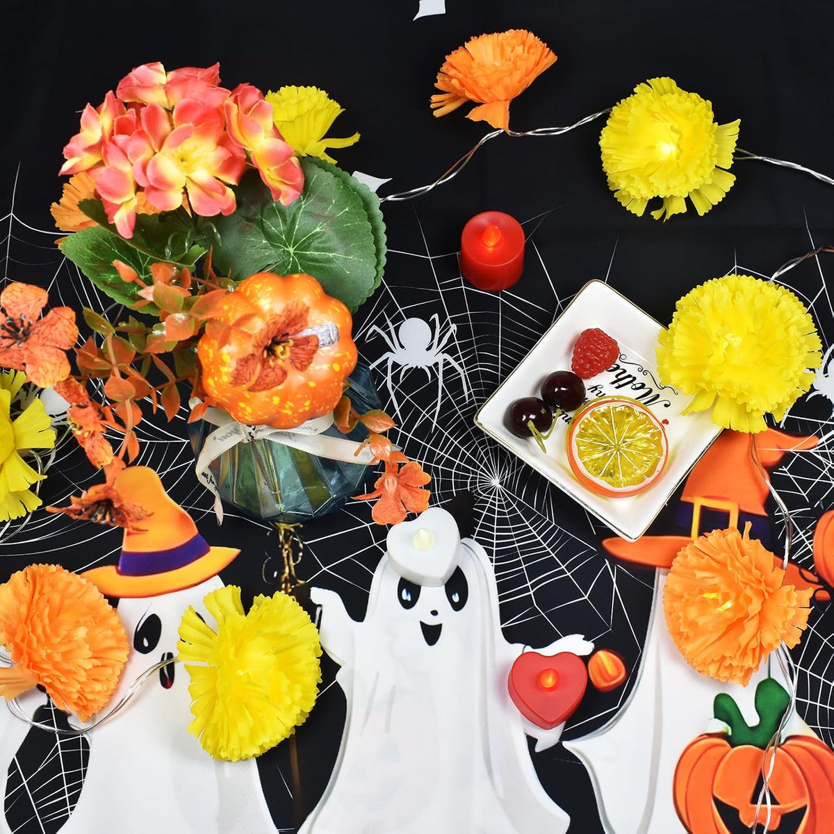 Quimoy Halloween Tablecloth 60×84 Inch Rectangular