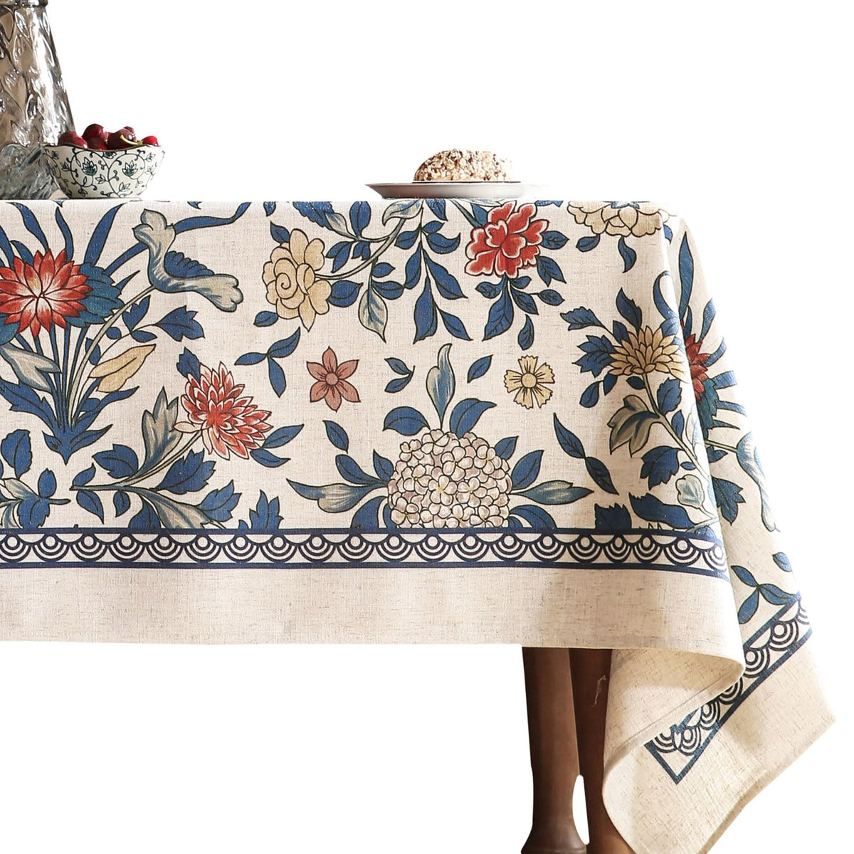 patdrea Designer Vintage French Tablecloth,Rectangular,118"x67"