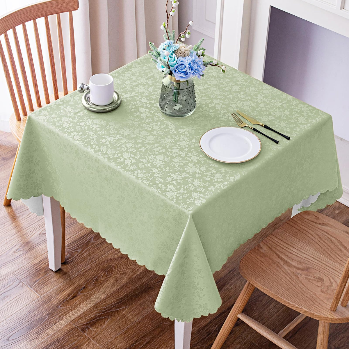Smiry Rectangle Waterproof Heavy Duty Vinyl Tablecloths, 52 x 70 Inch