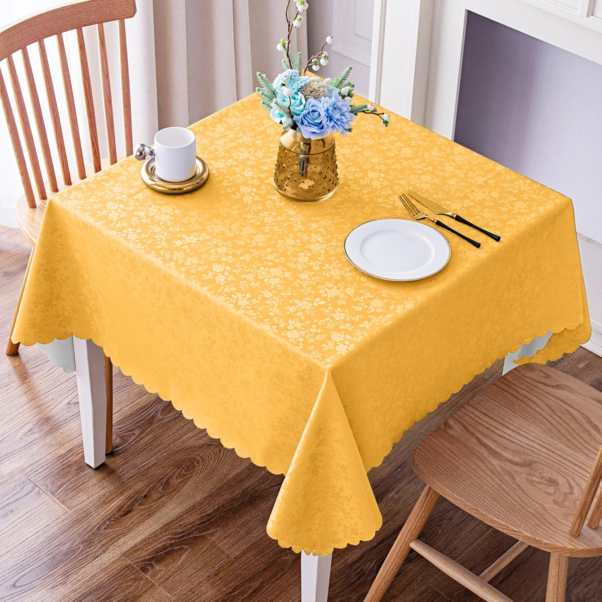 Smiry Rectangle Waterproof Heavy Duty Vinyl Tablecloths, 52 x 70 Inch