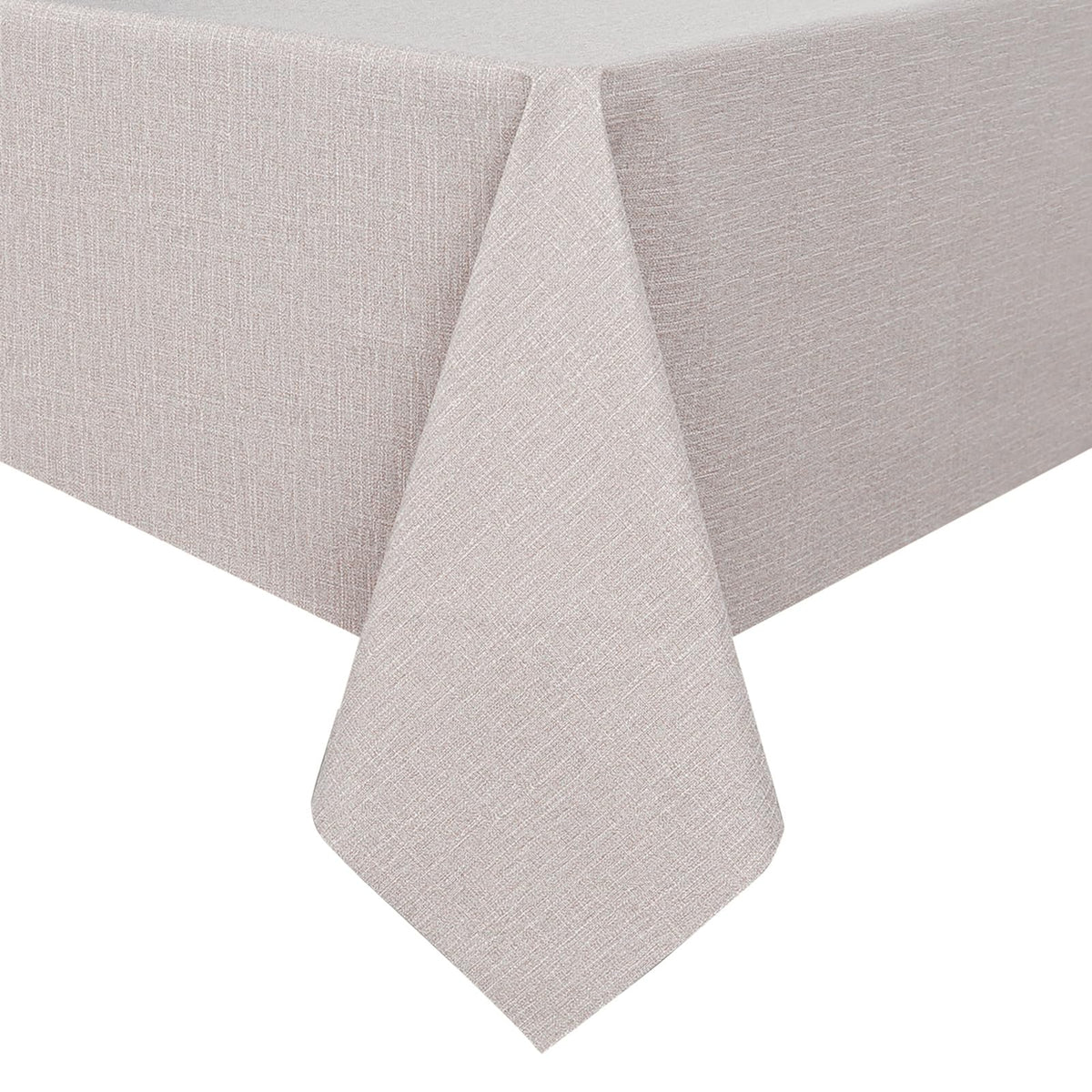 Romanstile Waterproof Vinyl Tablecloth Rectangle, 54 x 78 Inch, Light Grey