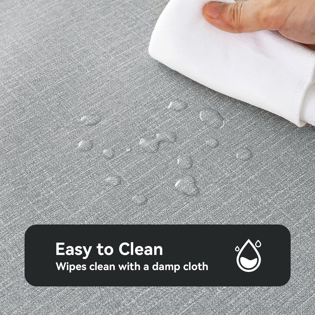 Romanstile Waterproof Vinyl Tablecloth Rectangle, 54 x 78 Inch, Light Grey