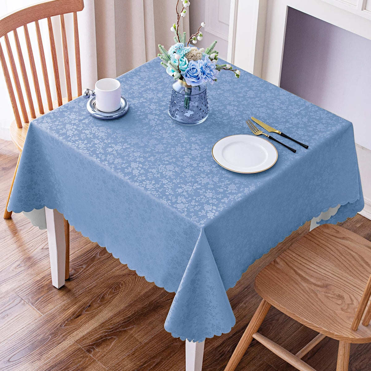 Smiry Rectangle Waterproof Heavy Duty Vinyl Tablecloths, 52 x 70 Inch