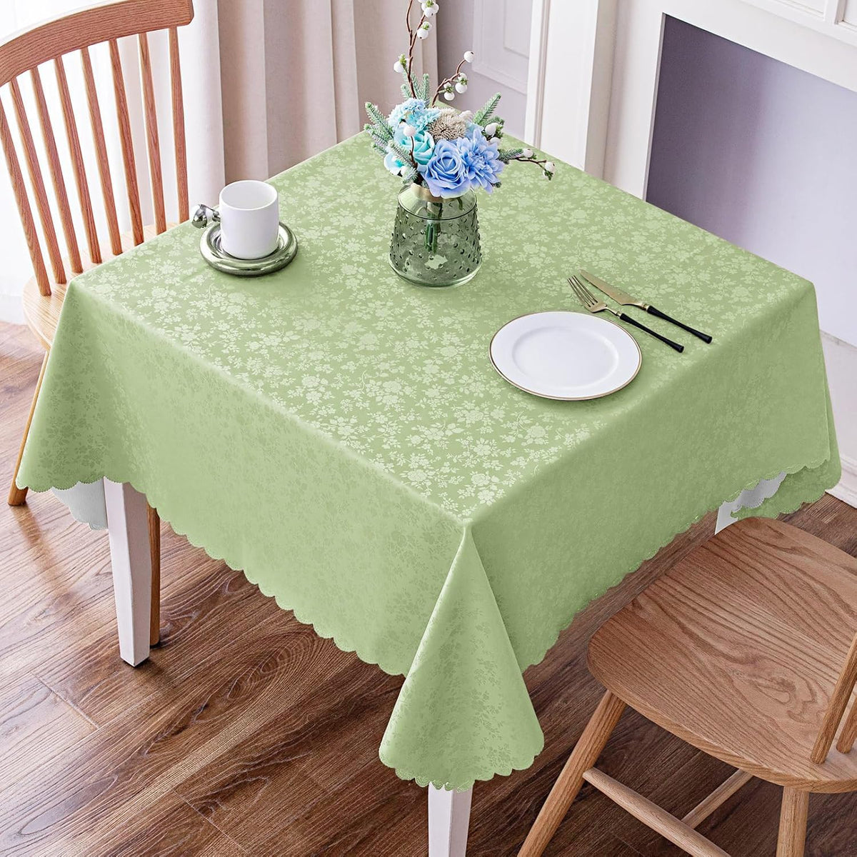 Smiry Rectangle Waterproof Heavy Duty Vinyl Tablecloths, 52 x 70 Inch