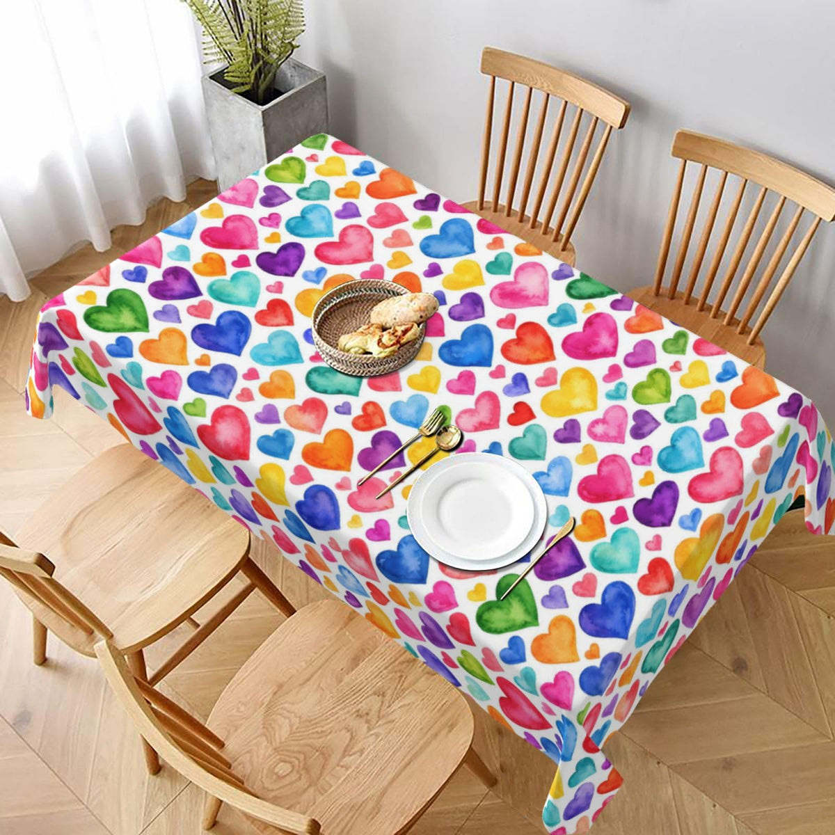 Teal and Grey Table Cloth Turquoise Tablecloth Rectangle Washable Table Cover for Decoration Kitchen Dining Room 60x90 Inch