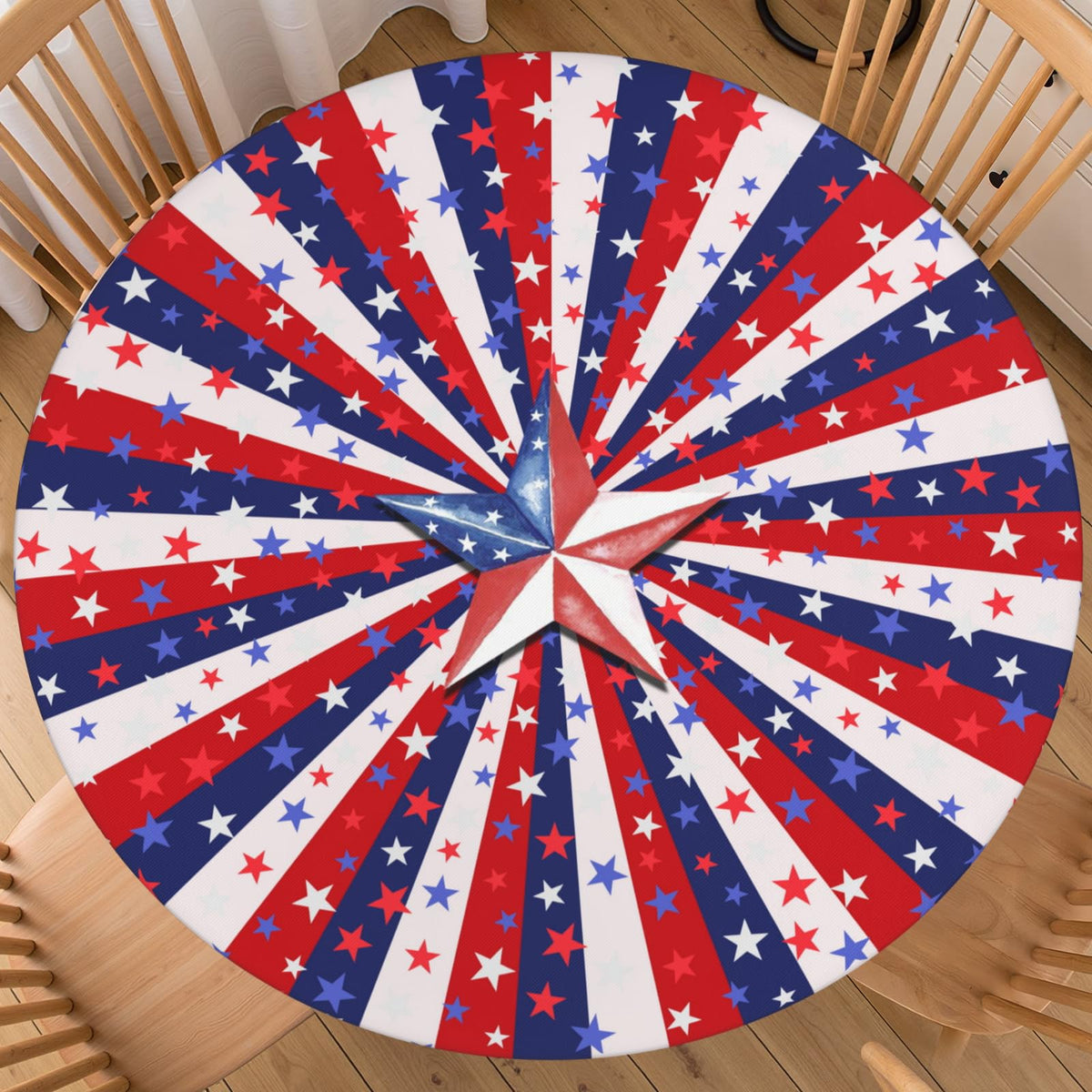 Fall Round Fitted Tablecloth with Elastic Edge Orange Blue White Thanksgiving Pumpkin Table Cover 40-44 Inch Autumn Leaf Washable Table Cloth for Kitchen Dining Room Party Decor