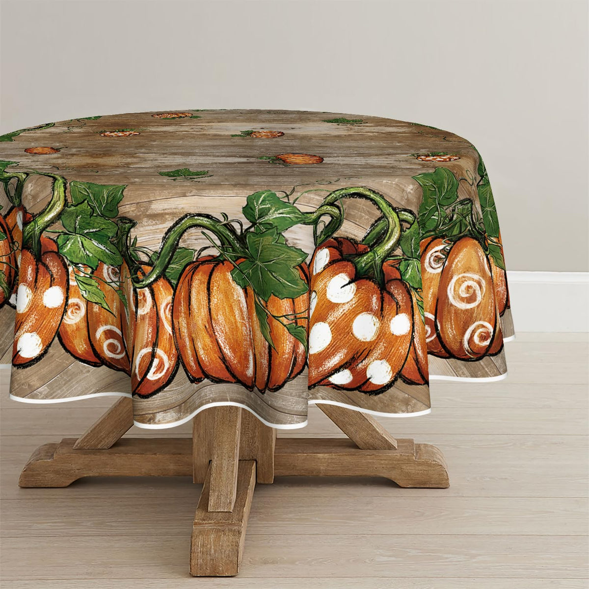 Horaldaily Fall Tablecloth 60 x 60 Inch Square Thanksgiving Pot