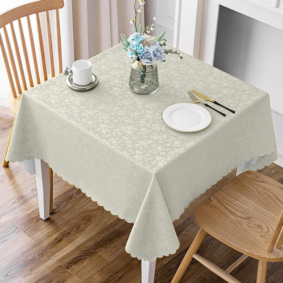 Smiry Rectangle Waterproof Heavy Duty Vinyl Tablecloths, 60 x 84 Inch