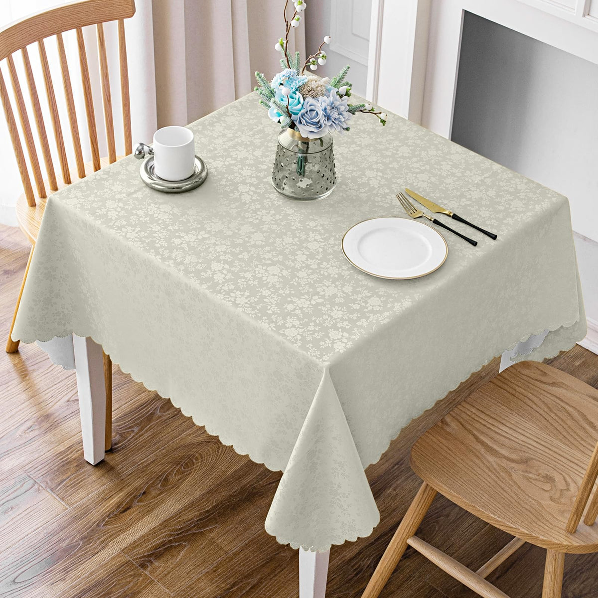 Smiry Rectangle Waterproof Heavy Duty Vinyl Tablecloths, 52 x 70 Inch