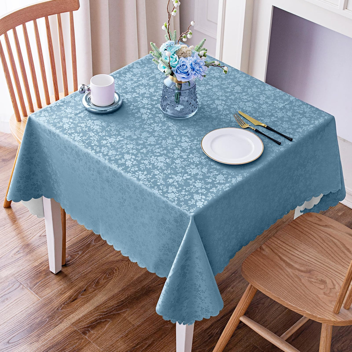 Smiry Rectangle Waterproof Heavy Duty Vinyl Tablecloths, 52 x 70 Inch