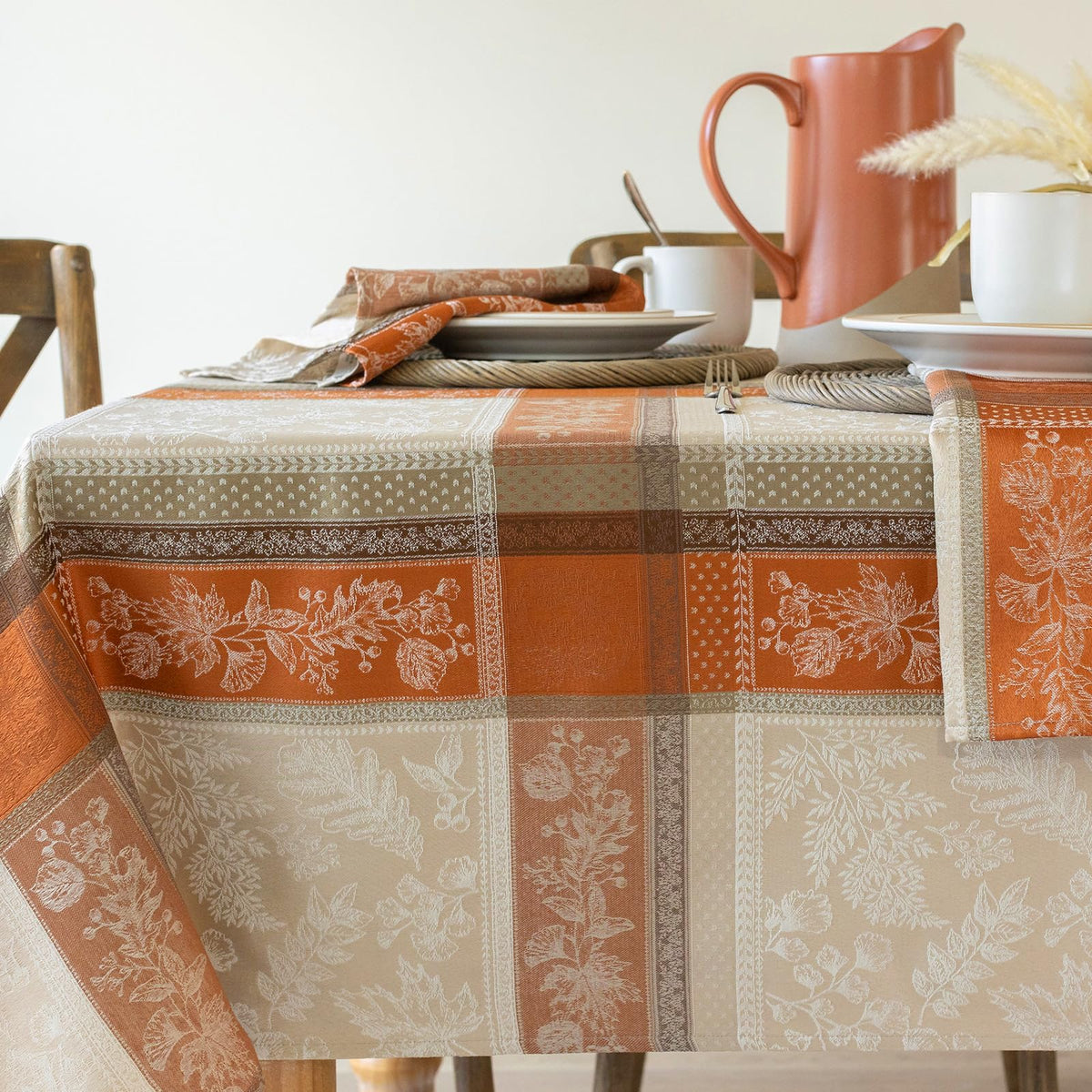 Benson Mills Heirloom Harvest Tablecloth (Terracotta 60"x 144" Rectangular)