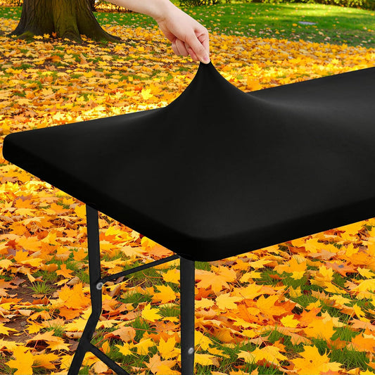 Moosfor Rectangle Spandex Fitted Table Cloth, 6FT Elastic Tablecloth