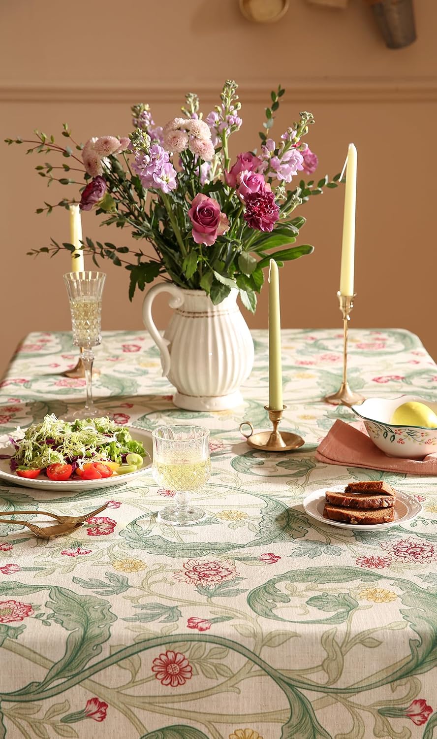 patdrea Designer Vintage French Tablecloth,Rectangular,118"x67"
