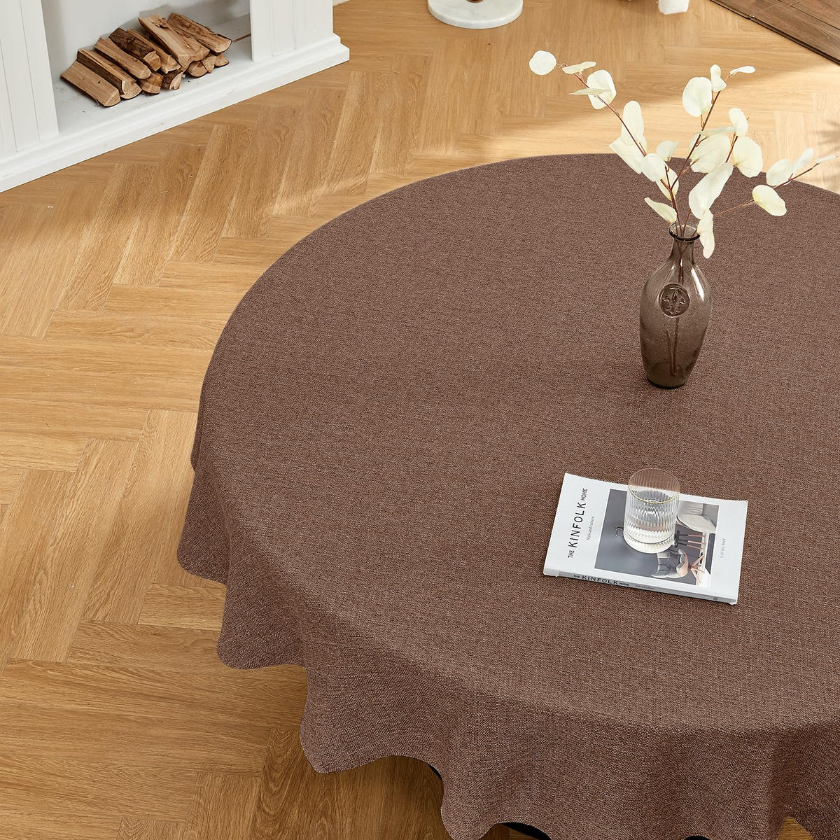 BALCONY & FALCON Rectangle Table Cloth Waterproof Beige 118"x57"