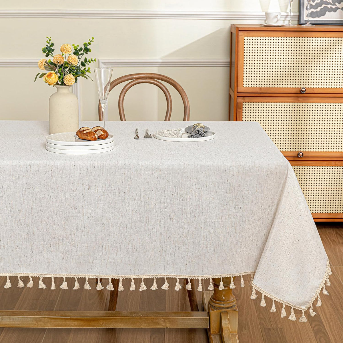 MYSKY HOME Table Cloth 60x84 in Rectangle Table, Waterproof Tablecloths