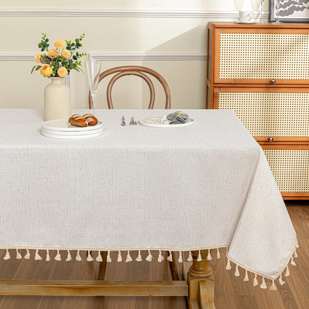 MYSKY HOME Table Cloth 60x84 in Rectangle Table, Waterproof Tablecloths