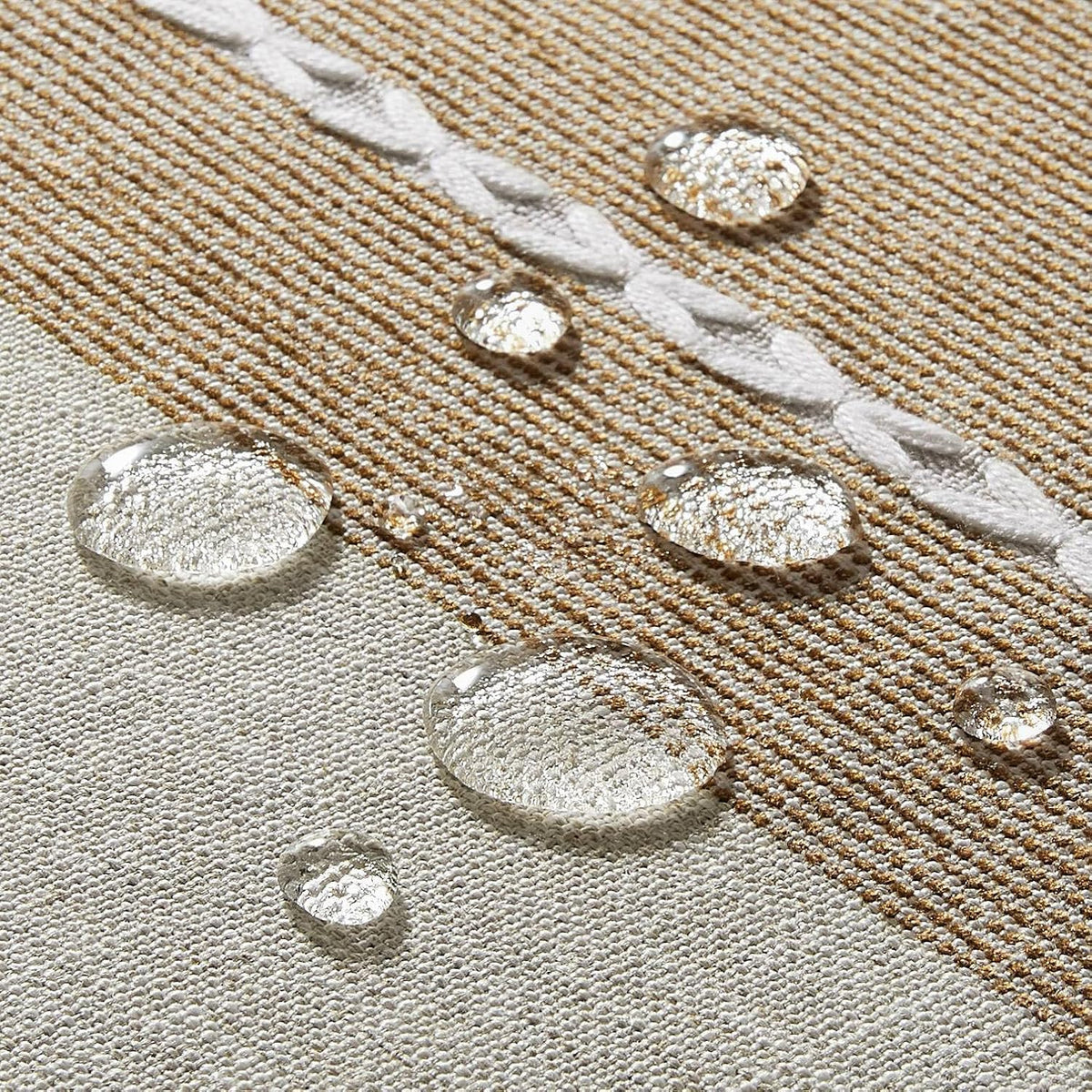 ZeeMart Contrast Linen Square Table Cloth 60x60 Inch Brown