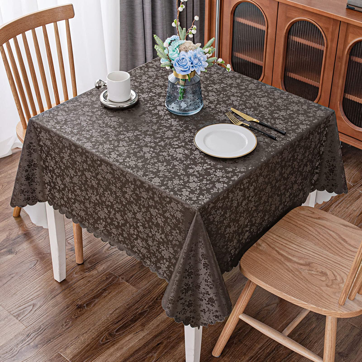 Smiry Rectangle Waterproof Heavy Duty Vinyl Tablecloths, 52 x 70 Inch