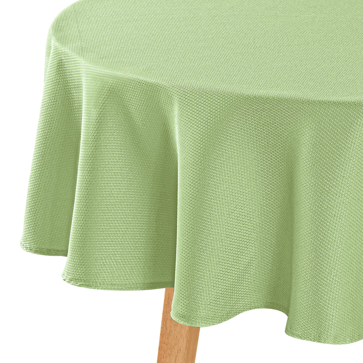 Hiasan Jacquard Textured Rectangle Tablecloth 60x120 Inch, Light Sage Green