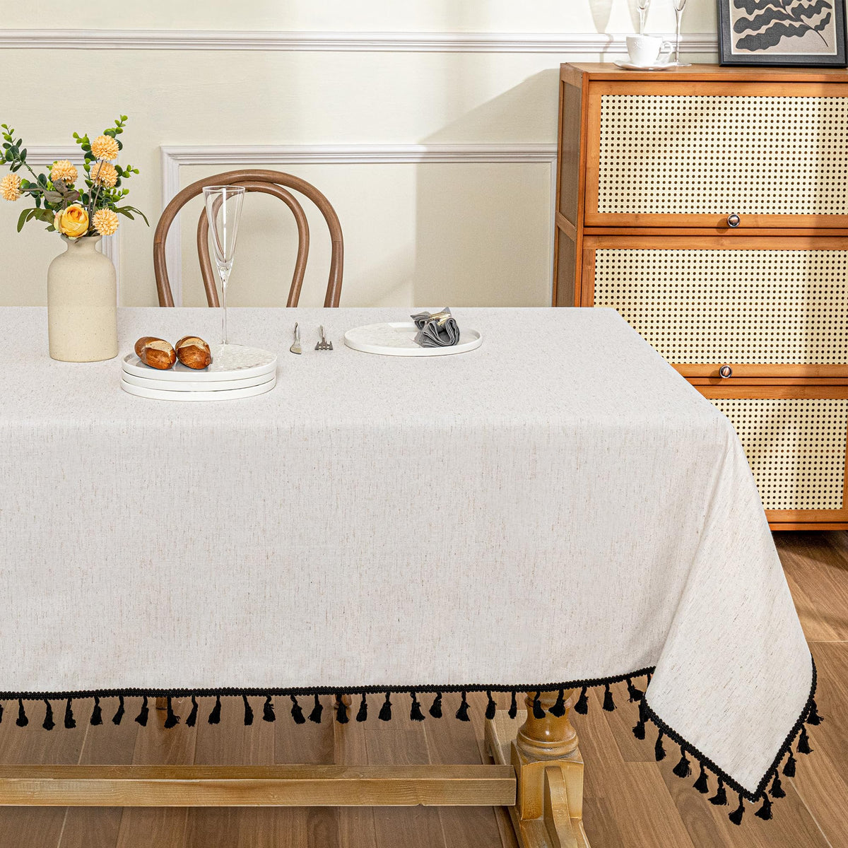 MYSKY HOME Table Cloth 60x84 in Rectangle Table, Waterproof Tablecloths