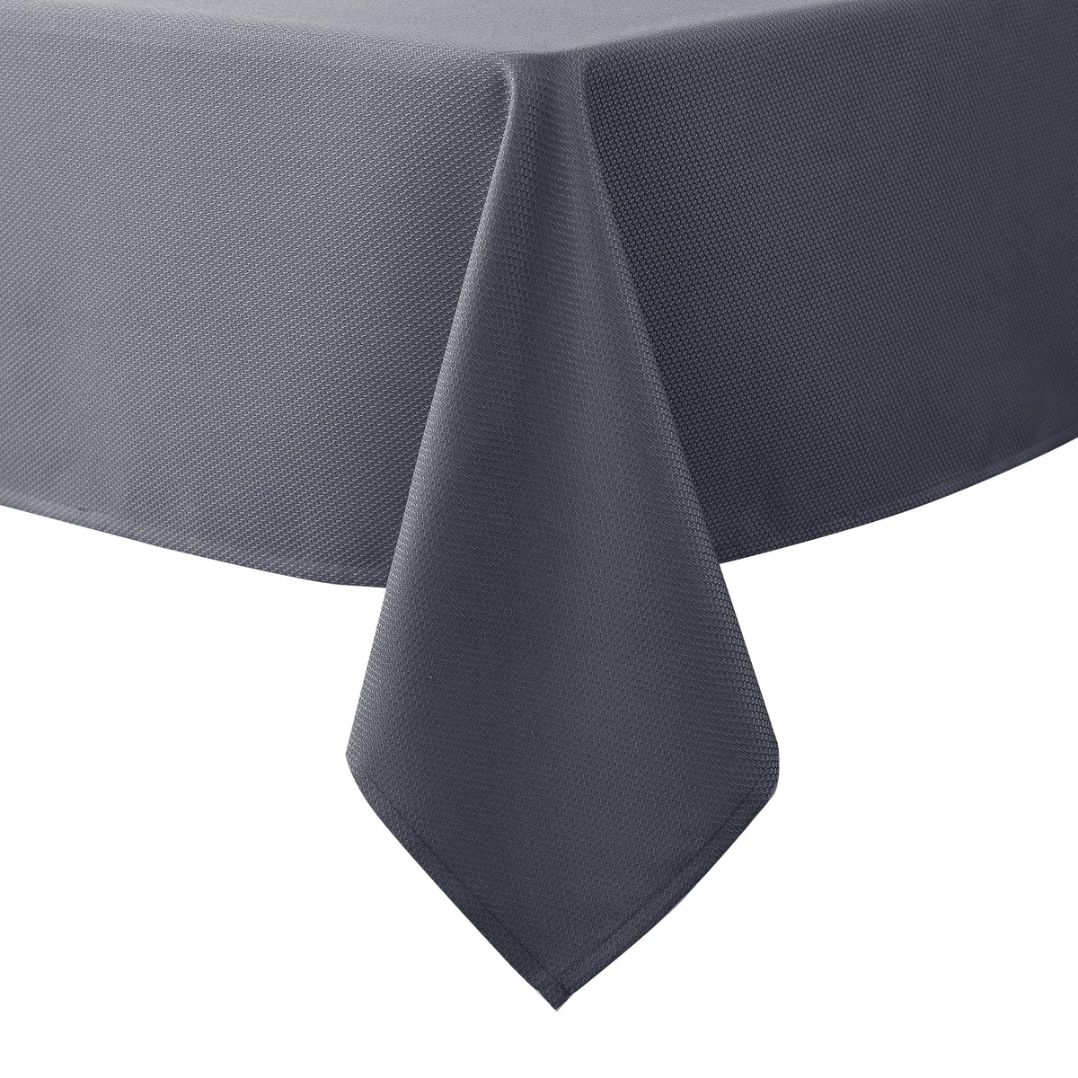 Textured Square Black Tablecloth-Fabric Spillproof Card Table Cloths 54x54"