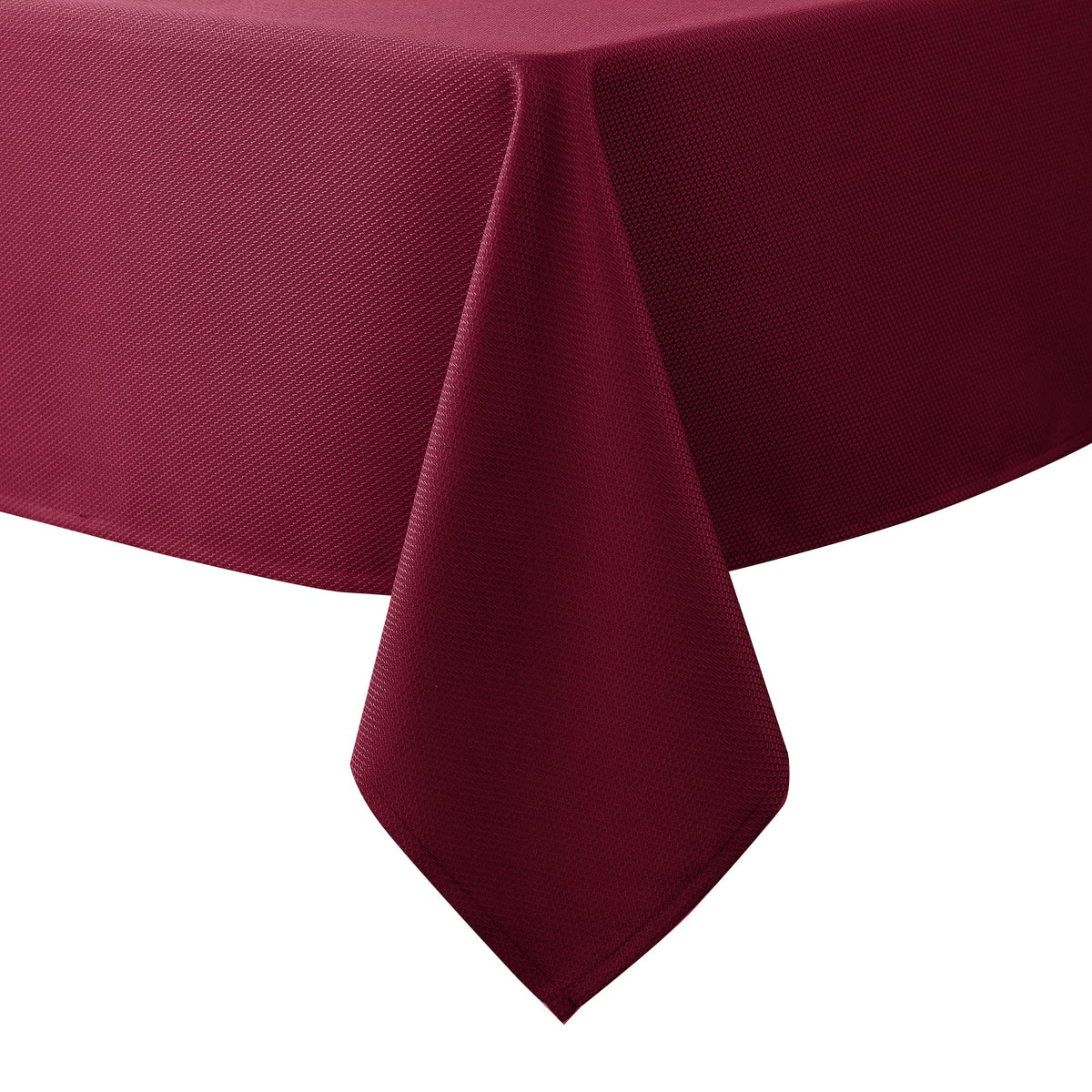 Textured Square Black Tablecloth-Fabric Spillproof Card Table Cloths 54x54"