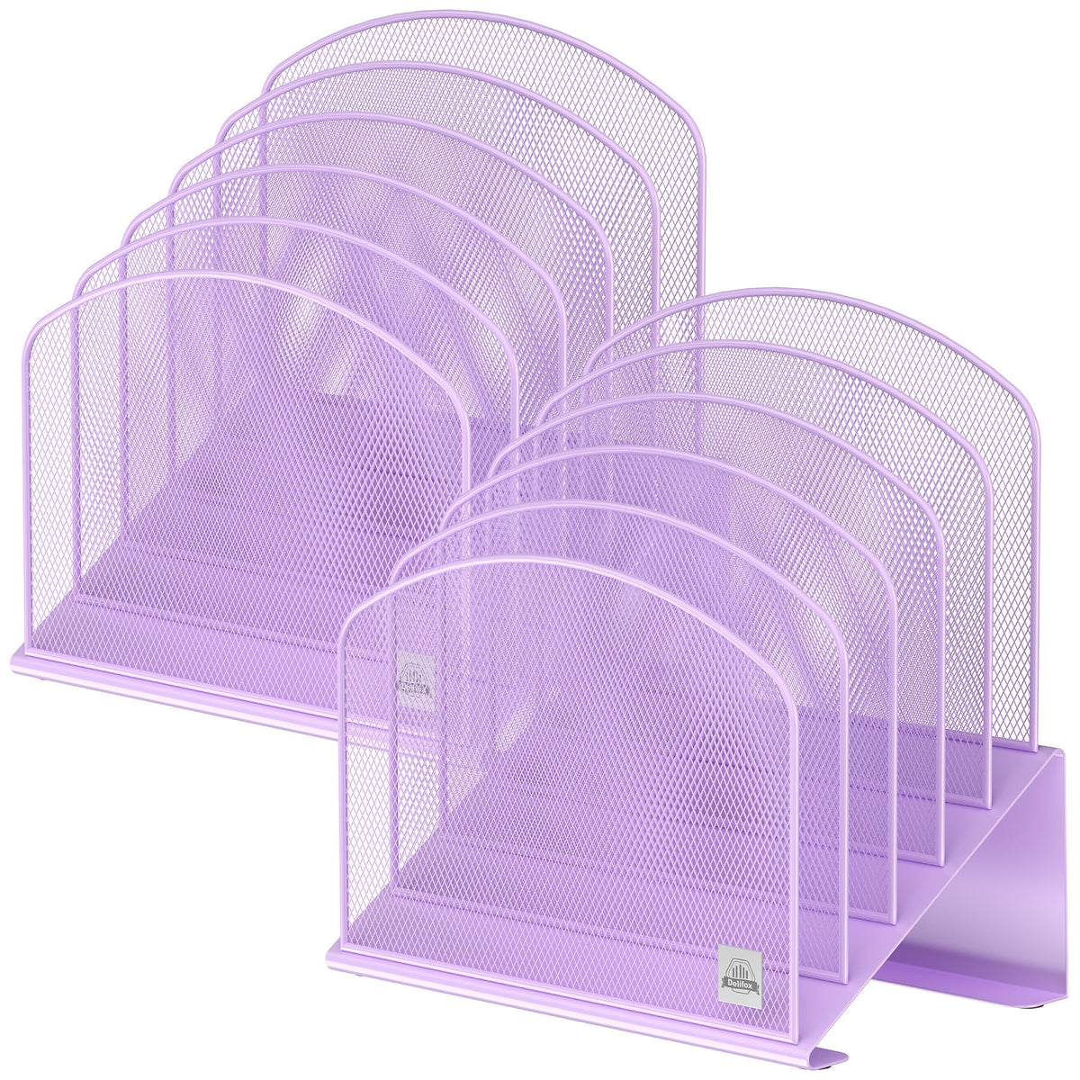 Delifox Inclined File Organizer for Desk, 5-Section Vertical File Holder
