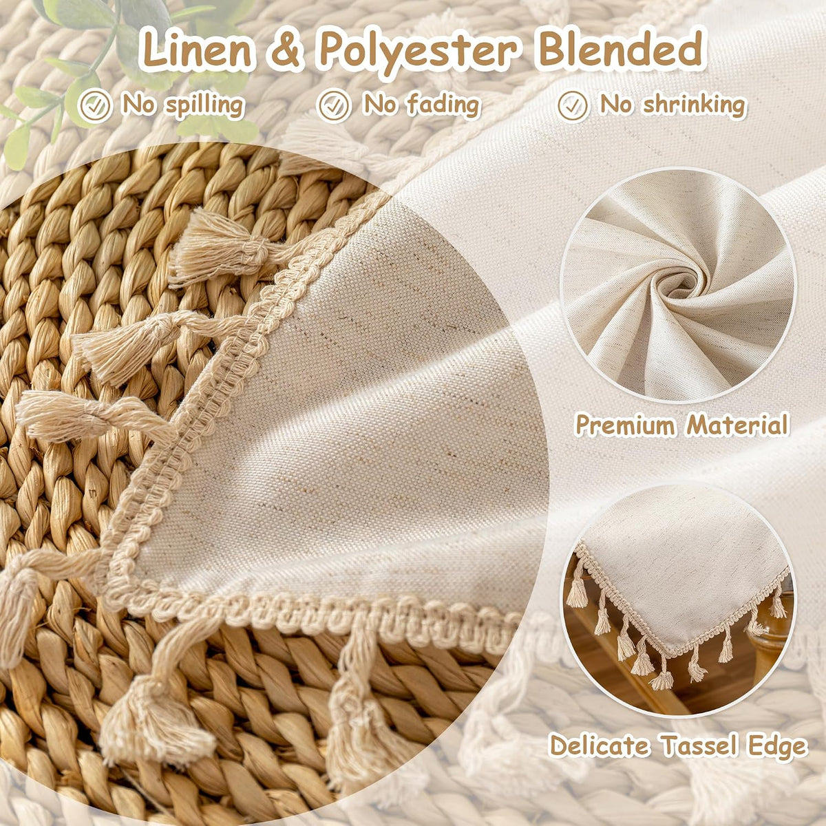 MYSKY HOME Table Cloth 60x84 in Rectangle Table, Waterproof Tablecloths
