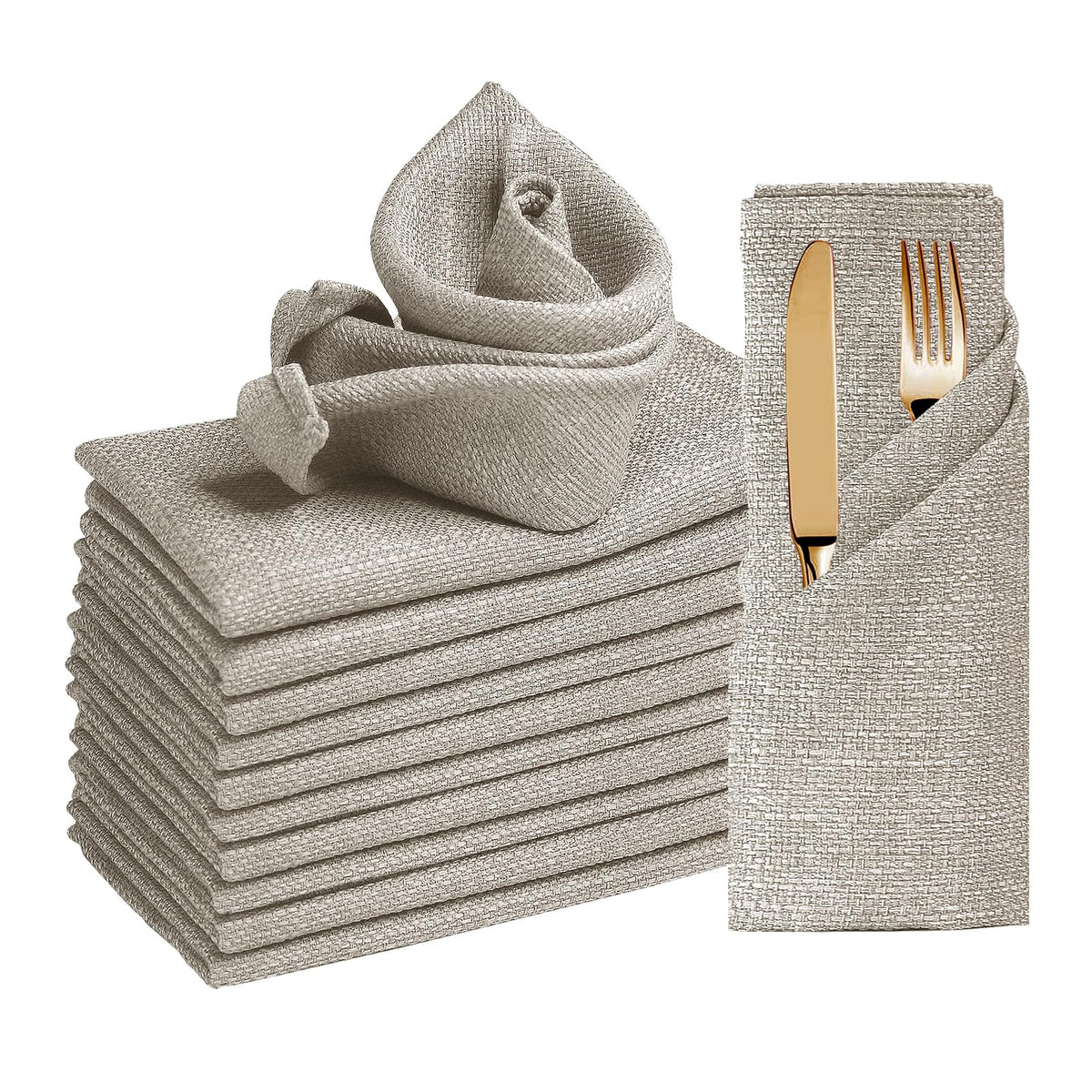 BALCONY & FALCON Rectangle Table Cloth Waterproof Beige 118"x57"