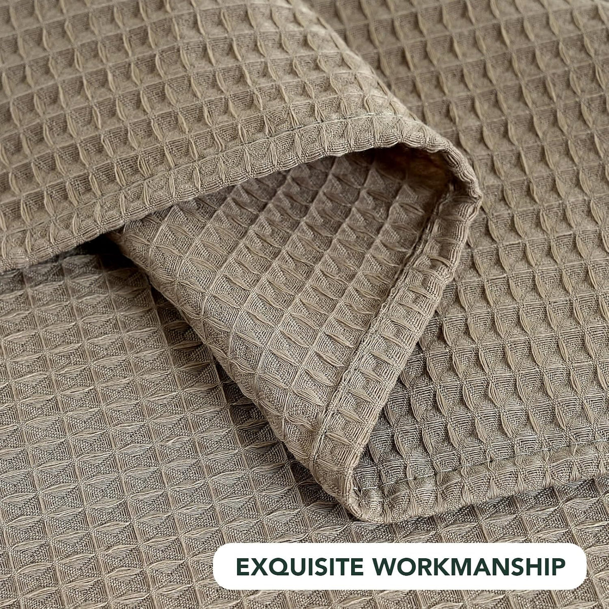 H.VERSAILTEX Rectangle Tablecloth Waffle Textured Waterproof Table Cloth Stain Resistant Wrinkle Free Washable Decorative Table Cover for Dining, Kitchen, Wedding and Parties (54x108 Inch,Taupe)