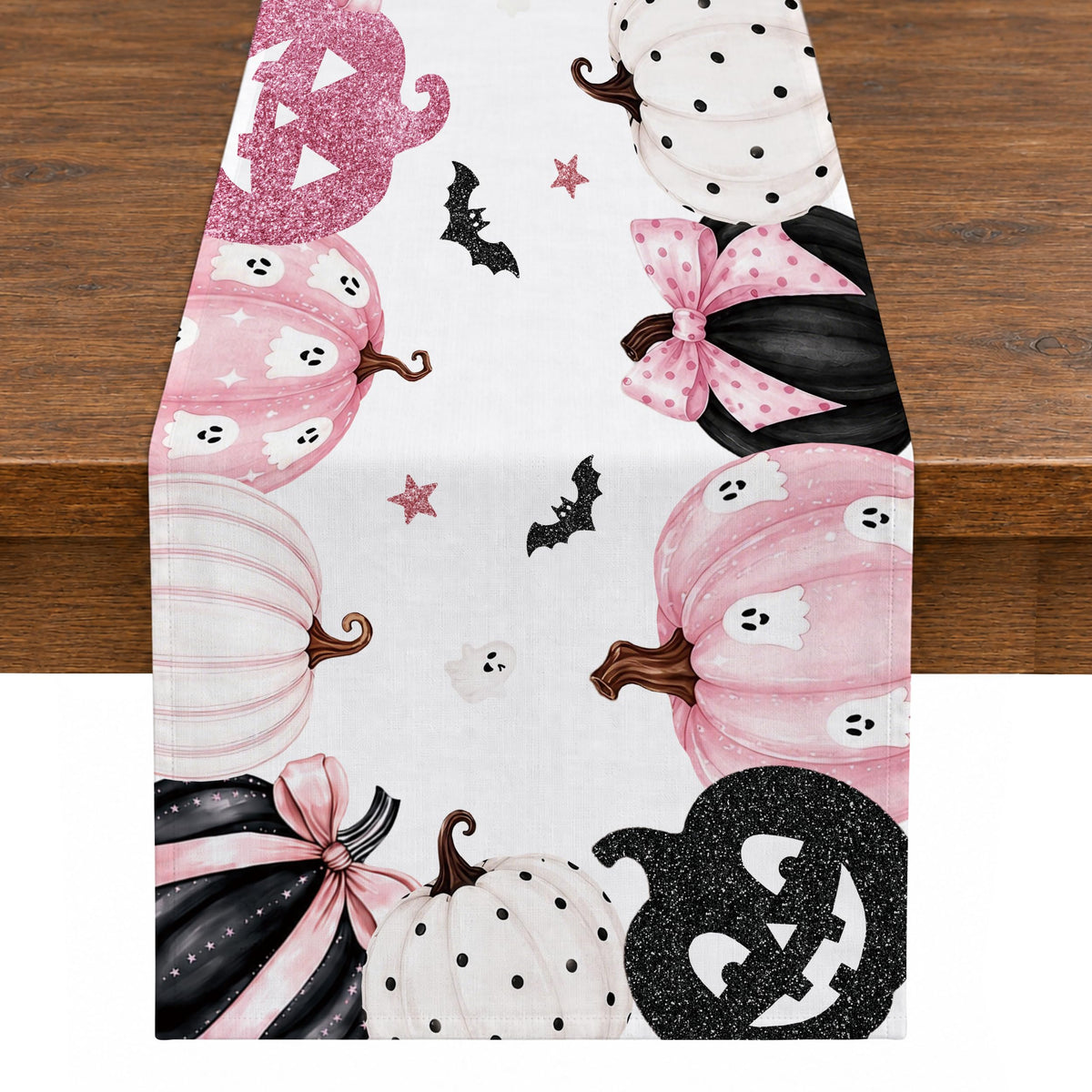 Halloween Spooky Haunted House Dining Table Runner
